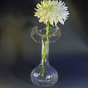 VINTAGE Mid-Century "Jack in the Pulpit" Glass Vase 1960s